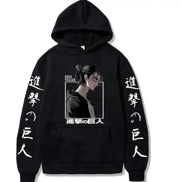 Pull Attaque des Titans - Eren Yeager-Manga Shop-Noir-XS-Manga Shop