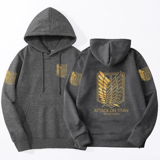 Pull Attaque Des Titans - Recon-Manga Shop-Gris foncé-XS-Manga Shop