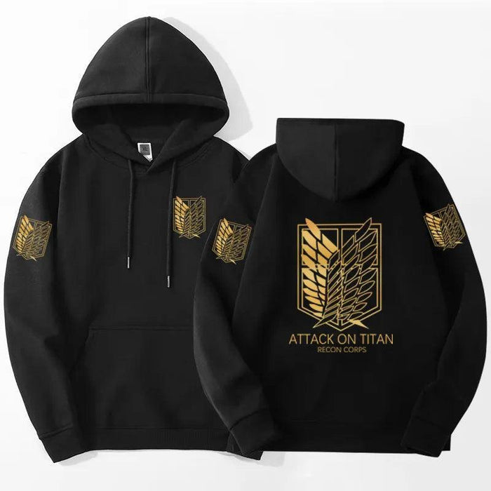 Pull Attaque Des Titans - Recon-Manga Shop-Noir-XS-Manga Shop