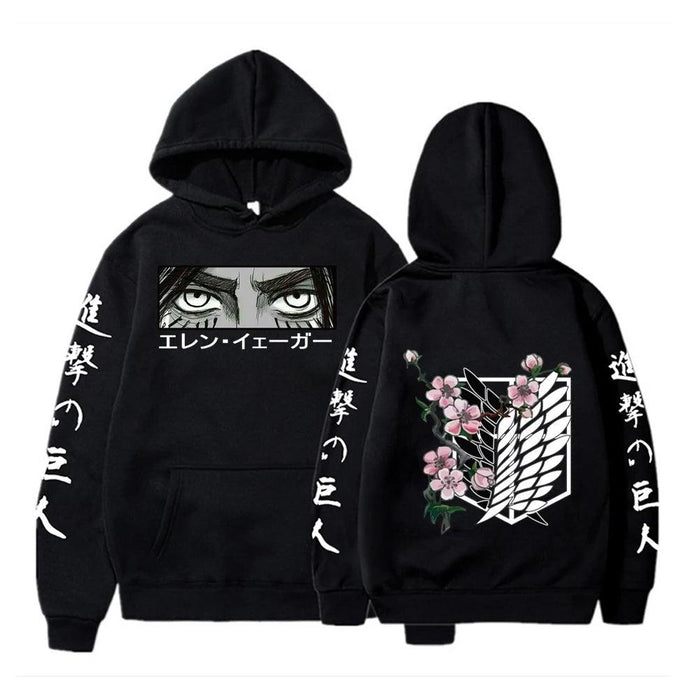 Pull Attaque des Titans - Yeager Eyes-Manga Shop-Noir-XS-Manga Shop