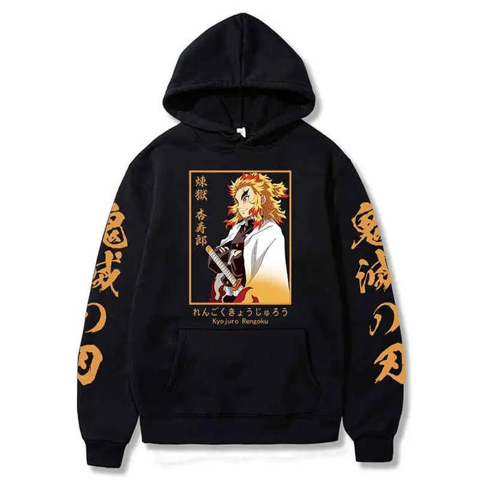 Pull Demon Slayer - Kyojuro Rengoku-MANGA SHOP-Noir-XS-Manga Shop
