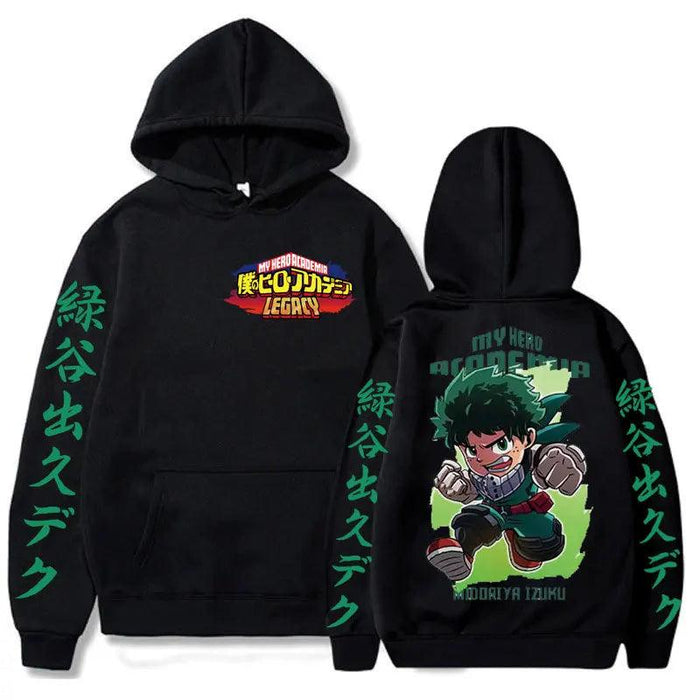 Sweat My Hero Academia - Izuku Midoriya-MANGA SHOP-Noir-XS-Manga Shop
