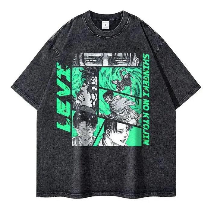 T-Shirt Attaque des Titans - Levi Vintage-Manga Shop-Manga Shop