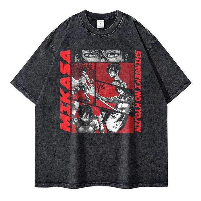 T-Shirt Attaque des Titans - Mikasa Vintage-Manga Shop-Manga Shop
