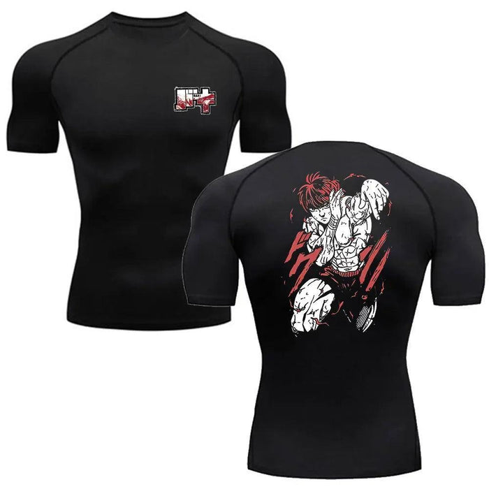 T-Shirt de Compression - Baki Shadow-MANGA SHOP-Manga Shop