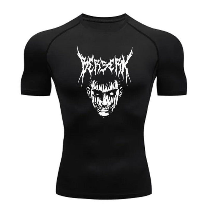 T-Shirt de Compression - Berserk Folie-MANGA SHOP-Noir-XS-Manga Shop