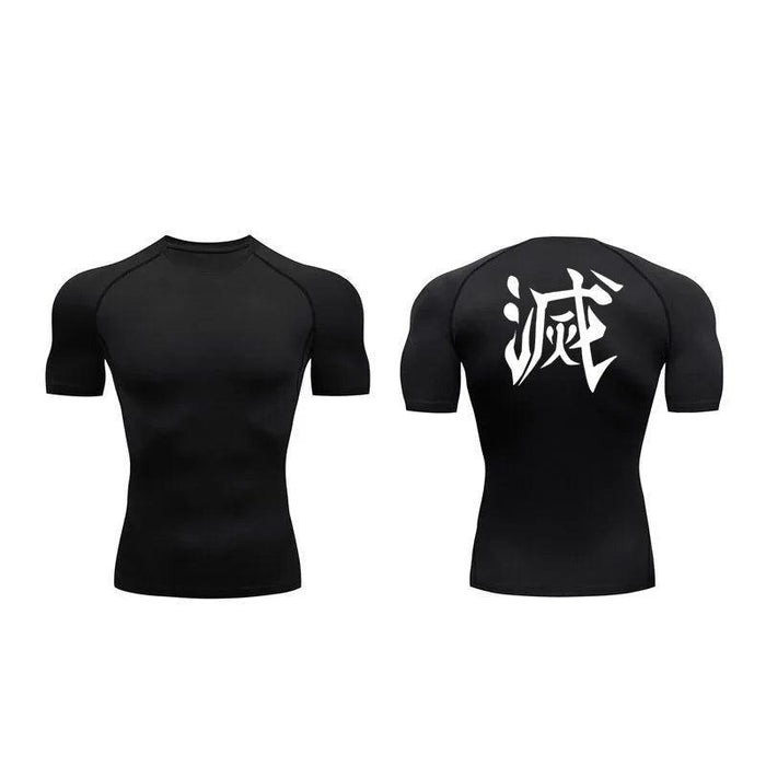 T-Shirt de Compression - Demon Slayer-MANGA SHOP-Noir-XS-Manga Shop