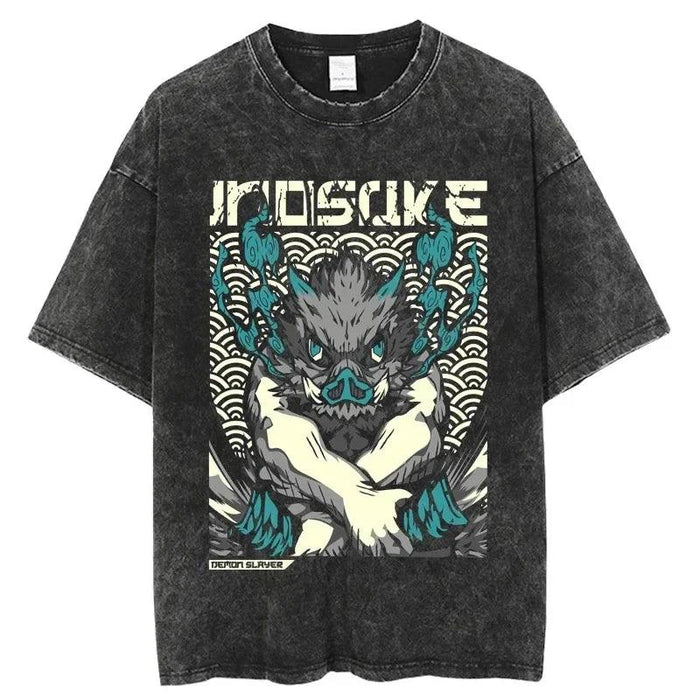 T-Shirt Demon Slayer - Inosuke Vintage-Manga Shop-Manga Shop