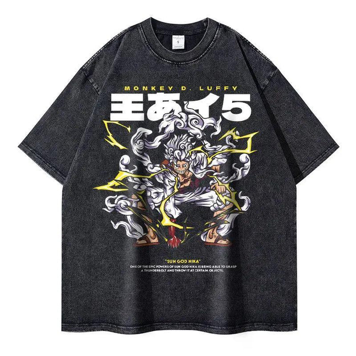 T-Shirt Monkey D. Luffy Gear 5 Vintage-Manga Shop-Manga Shop