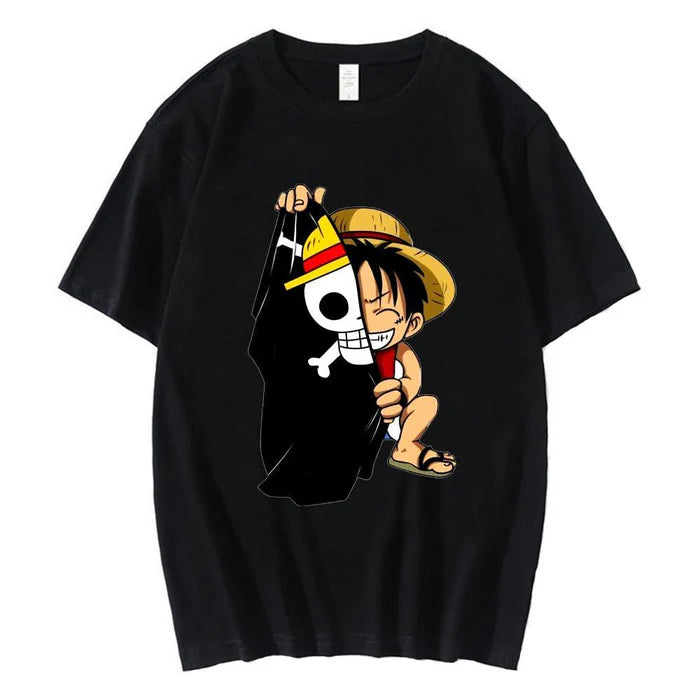 T-Shirt One Piece - Monkey D. Luffy cap-Manga Shop-Manga Shop