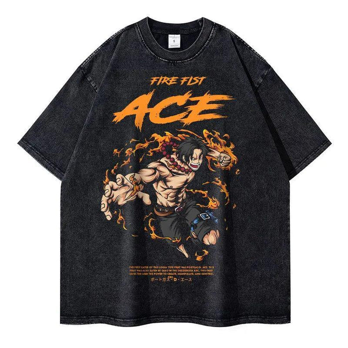 T-Shirt One Piece - Portgas D. Ace Vintage-Manga Shop-Manga Shop