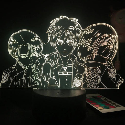 Lampe LED Attaque des Titans - Livaï Eren et Mikasa-MANGA SHOP-Manga Shop
