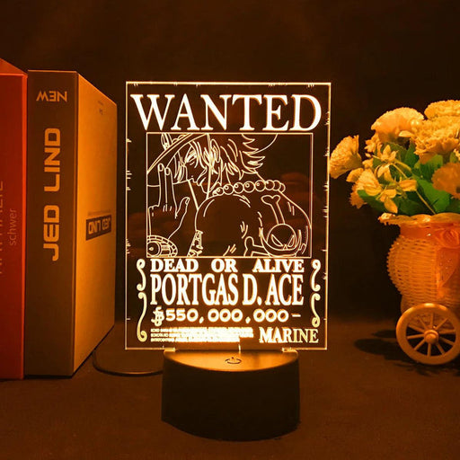Lampe LED One Piece - Ace Wanted-MANGA SHOP-Manga Shop
