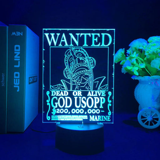 Lampe LED One Piece - God Usopp Wanted-MANGA SHOP-Manga Shop
