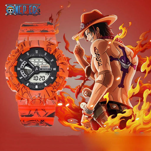 Montres Digital à Quartz One Piece Portgas D. Ace-Manga Shop-Manga Shop
