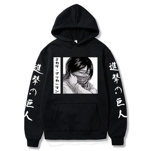 Pull Attaque des Titans - Ackerman Mikasa-Manga Shop-Noir-XS-Manga Shop