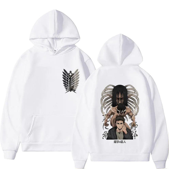 Pull Attaque des Titans - Eren-Manga Shop-Blanc-XS-Manga Shop