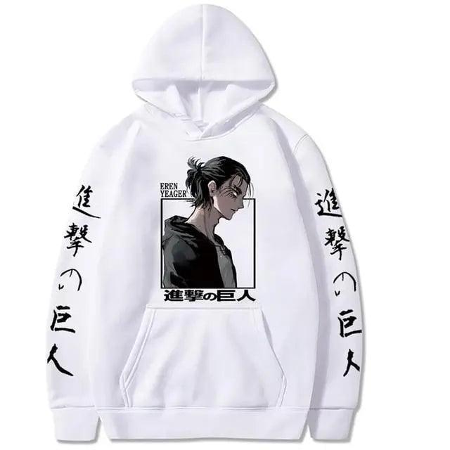 Pull Attaque des Titans - Eren Yeager-Manga Shop-Blanc-XS-Manga Shop