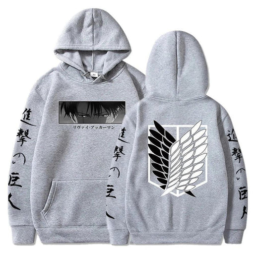 Pull Attaque des Titans - Levi Eye-Manga Shop-Gris-XS-Manga Shop