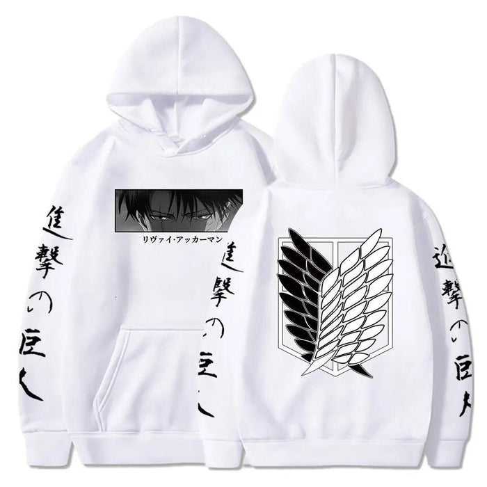 Pull Attaque des Titans - Levi Eye-Manga Shop-Blanc-XS-Manga Shop