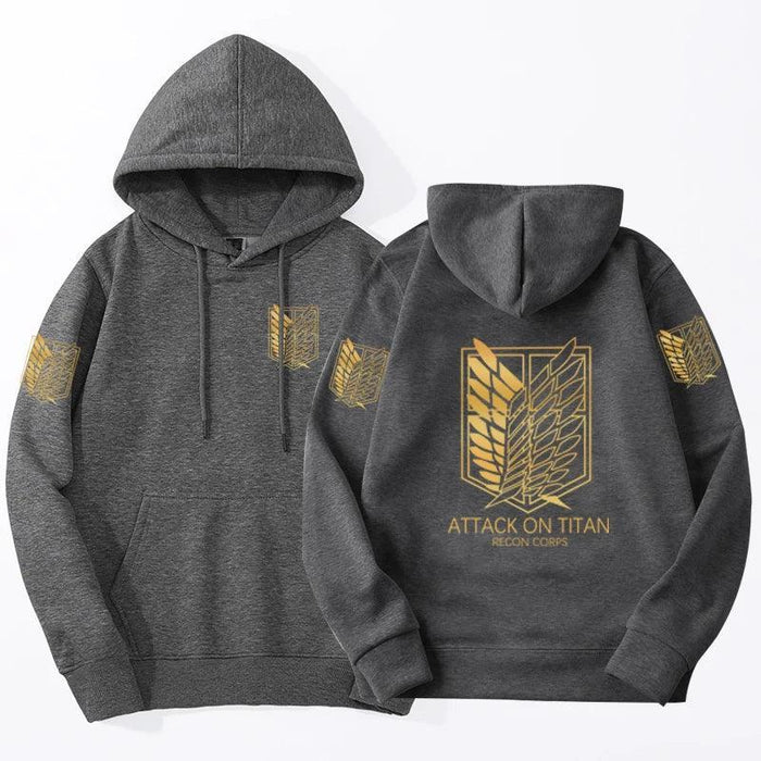 Pull Attaque Des Titans - Recon-Manga Shop-Gris foncé-XS-Manga Shop