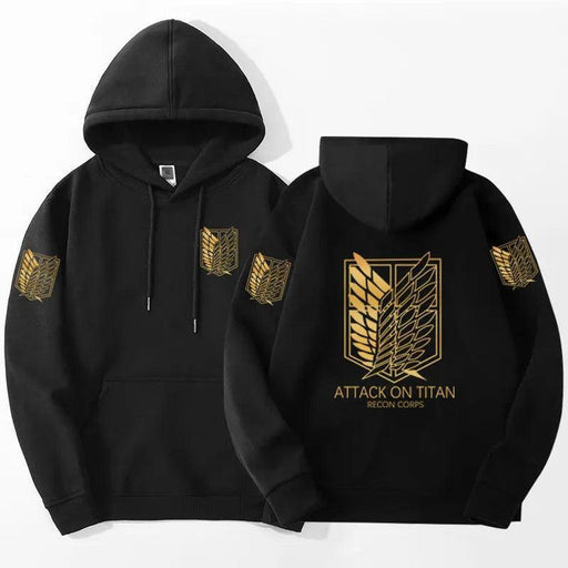 Pull Attaque Des Titans - Recon-Manga Shop-Noir-XS-Manga Shop