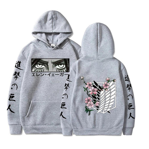 Pull Attaque des Titans - Yeager Eyes-Manga Shop-Gris-XS-Manga Shop
