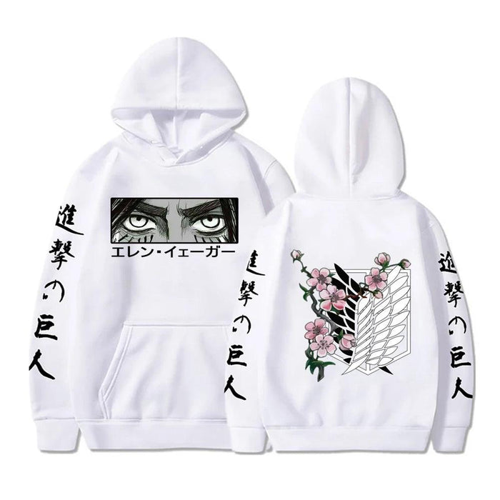 Pull Attaque des Titans - Yeager Eyes-Manga Shop-Blanc-XS-Manga Shop