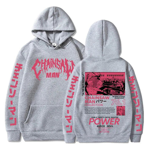 Pull Chainsaw Man - Power Blood Devil-MANGA SHOP-Gris-XS-Manga Shop
