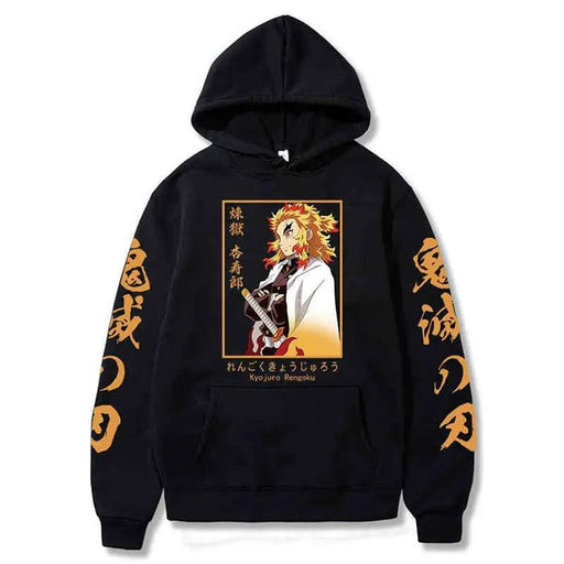Pull Demon Slayer - Kyojuro Rengoku-MANGA SHOP-Noir-XS-Manga Shop