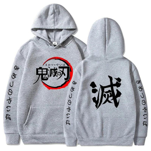Pull Demon Slayer - Logo-MANGA SHOP-Gris-XS-Manga Shop