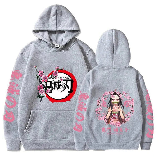Pull Demon Slayer - Nezuko Kamado Flower-Manga Shop-Gris-XS-Manga Shop