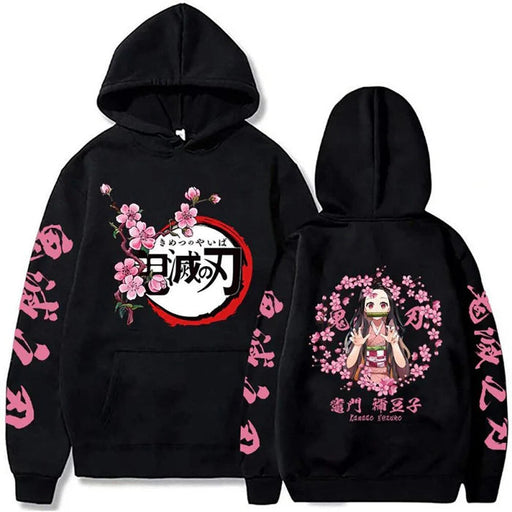 Pull Demon Slayer - Nezuko Kamado Flower-Manga Shop-Noir-XS-Manga Shop