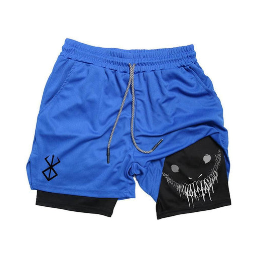 Short de Fitness de Compression - Berserk Bleu-MANGA SHOP-Manga Shop