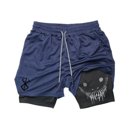 Short de Fitness de Compression - Berserk Bleu Marine-MANGA SHOP-Manga Shop