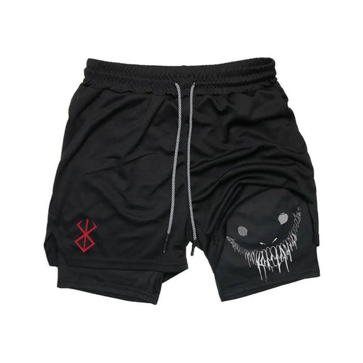 Short de Fitness de Compression - Berserk Noir-MANGA SHOP-Manga Shop