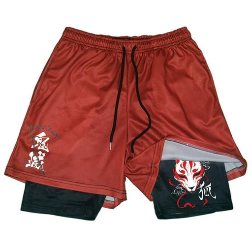 Short de Fitness de Compression - Demon Slayer Mask-MANGA SHOP-Manga Shop