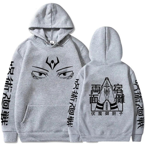 Sweat Jujutsu Kaisen - Ryomen-MANGA SHOP-Gris-XS-Manga Shop