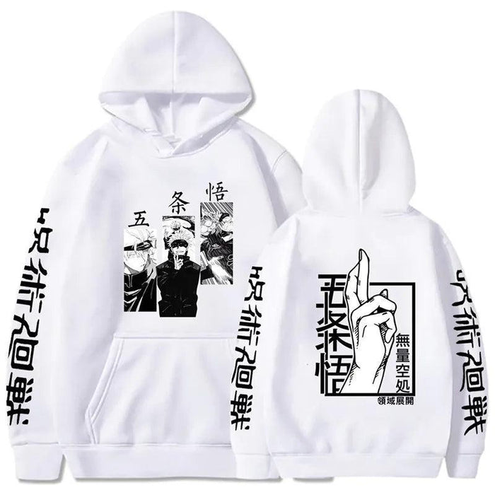Sweat Jujutsu Kaisen - Satoru Gojo Imprimé-Manga Shop-Blanc-XS-Manga Shop