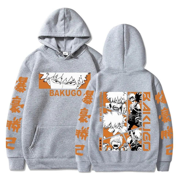 Sweat My Hero Academia - Bakugo-MANGA SHOP-Gris-XS-Manga Shop