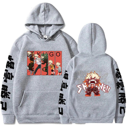 Sweat My Hero Academia - Bakugooooooo-MANGA SHOP-Gris-XS-Manga Shop