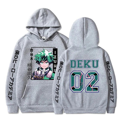 Sweat My Hero Academia - Deku 02-MANGA SHOP-Gris-XS-Manga Shop