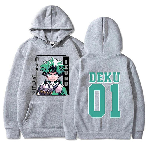 Sweat My Hero Academia - Izuku 01-MANGA SHOP-Gris-XS-Manga Shop