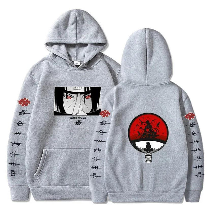 Sweat Naruto - Itachi Uchiwa-MANGA SHOP-Gris-XS-Manga Shop