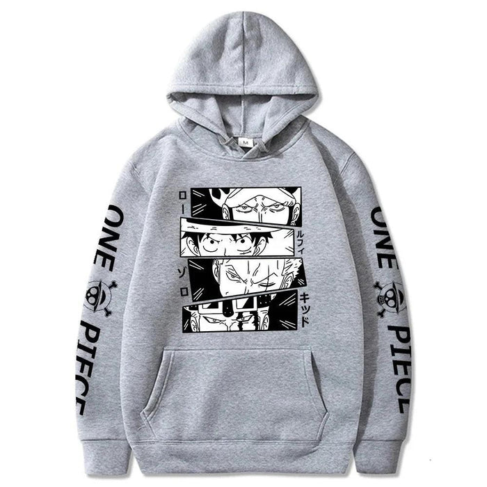Sweat One Piece - Luffy Zoro Law Kid-Manga Shop-Gris-XS-Manga Shop