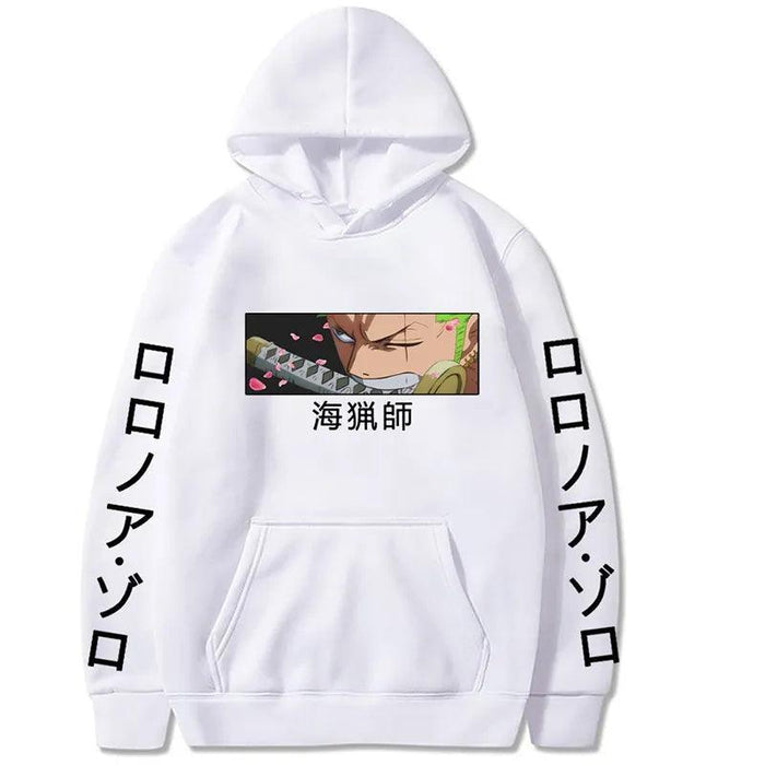 Sweat One Piece - Roronoa Zoro-Manga Shop-Blanc-XS-Manga Shop
