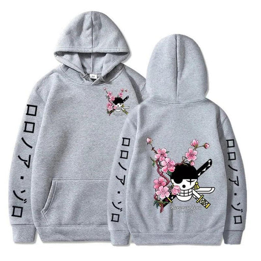 Sweat One Piece - Sakura Swordsman-MANGA SHOP-Gris-XS-Manga Shop