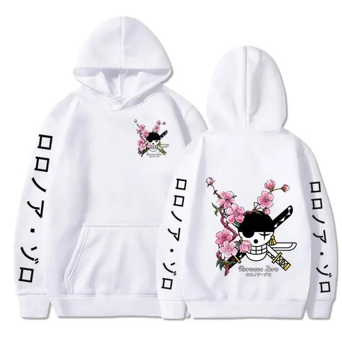 Sweat One Piece - Sakura Swordsman-MANGA SHOP-Blanc-XS-Manga Shop