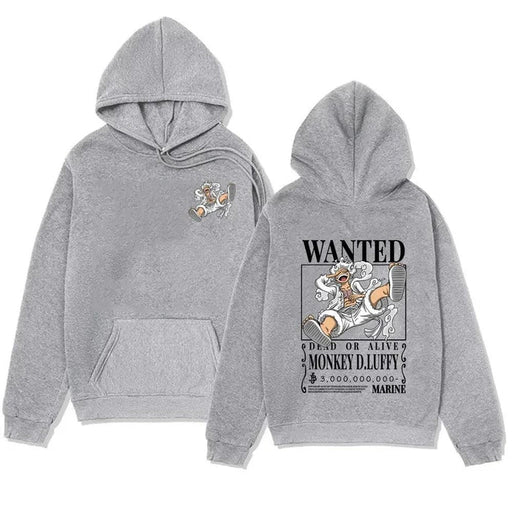 Sweat One Piece - Wanted Luffy-MANGA SHOP-Gris-XS-Manga Shop