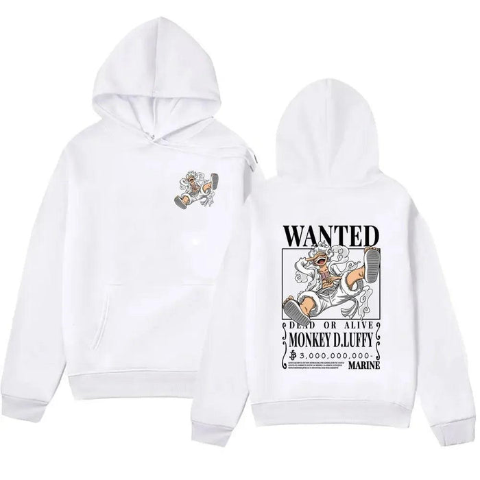 Sweat One Piece - Wanted Luffy-MANGA SHOP-Blanc-XS-Manga Shop